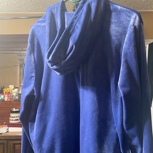 Sweat jacket, Valor purple size Large, with hood.